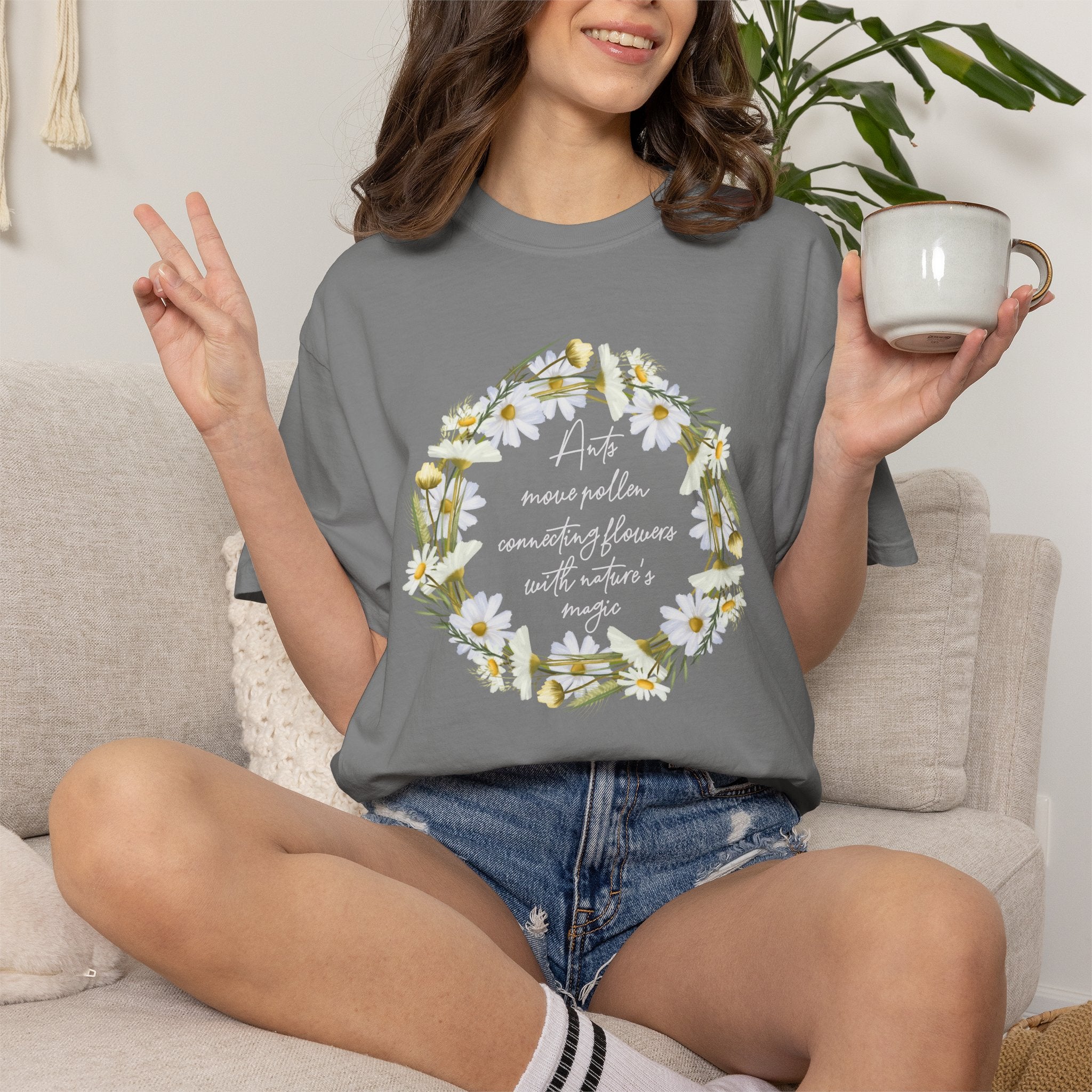 Ants Move Pollen Connecting Flowers With Nature's Magic Gardening T-Shirt
