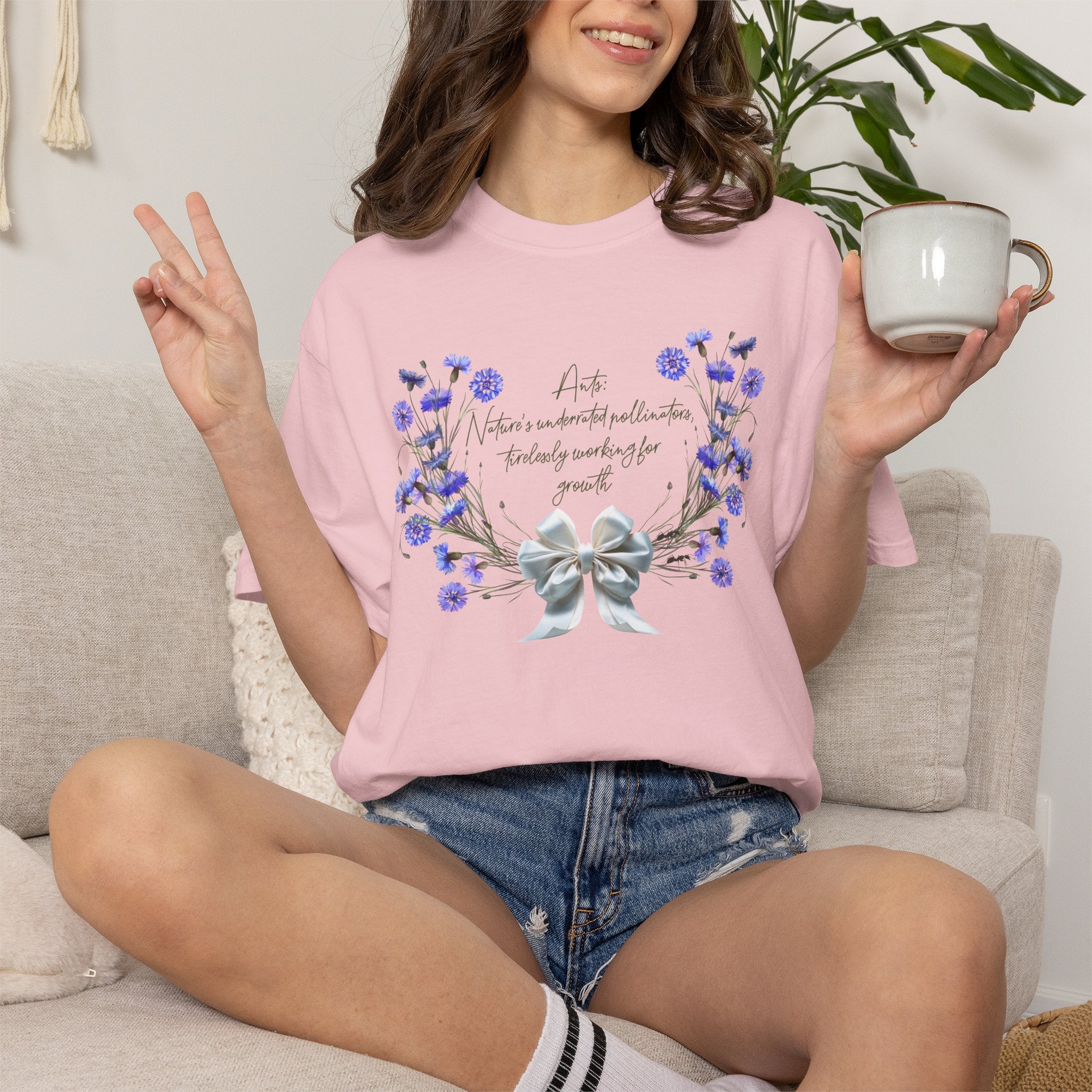 Ants Nature's Underrated Pollinators Tirelessly Working For Growth Floral T-Shirt