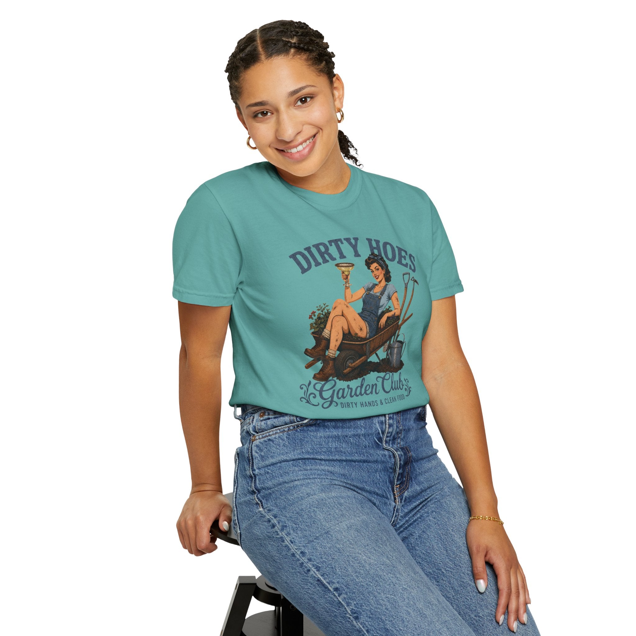 Dirty Hoes Garden Club T-Shirt - Vintage Pinup Gardening Tee