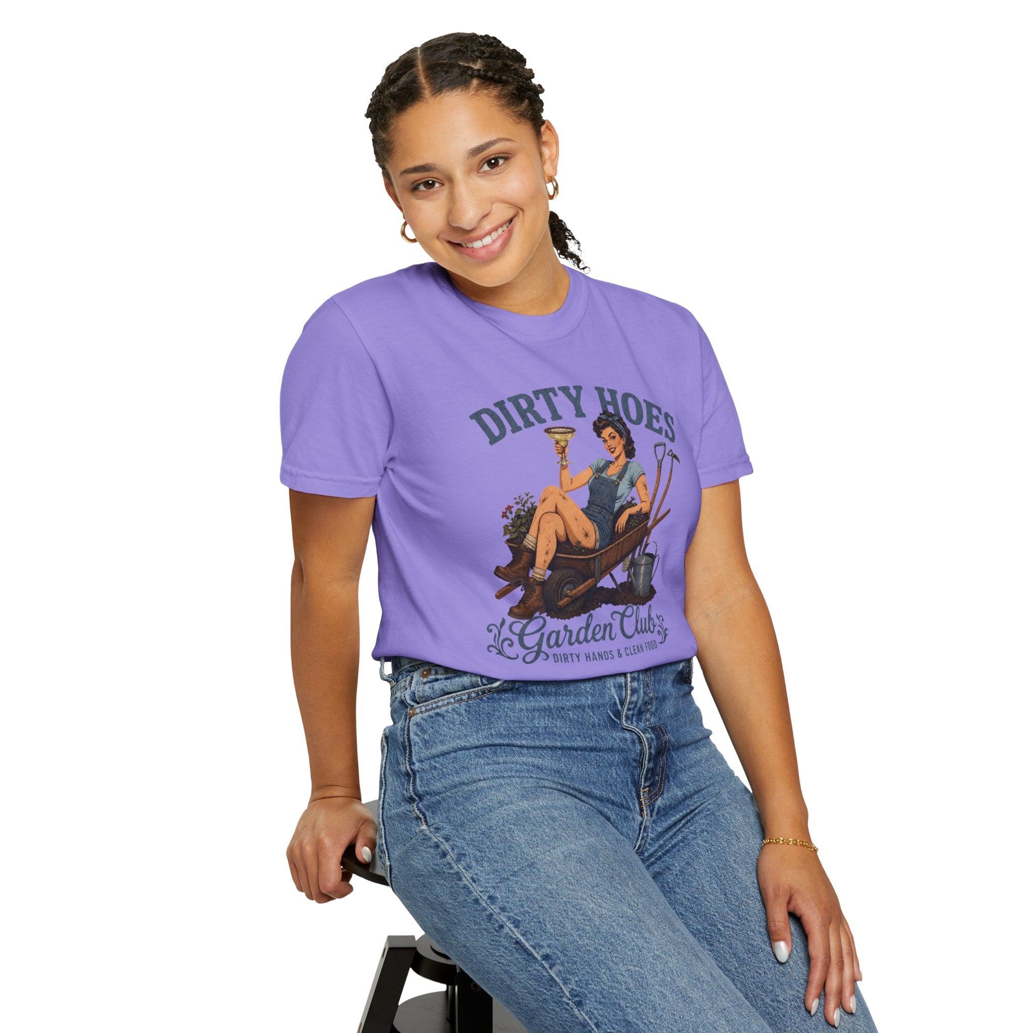 Dirty Hoes Garden Club T-Shirt - Vintage Pinup Gardening Tee
