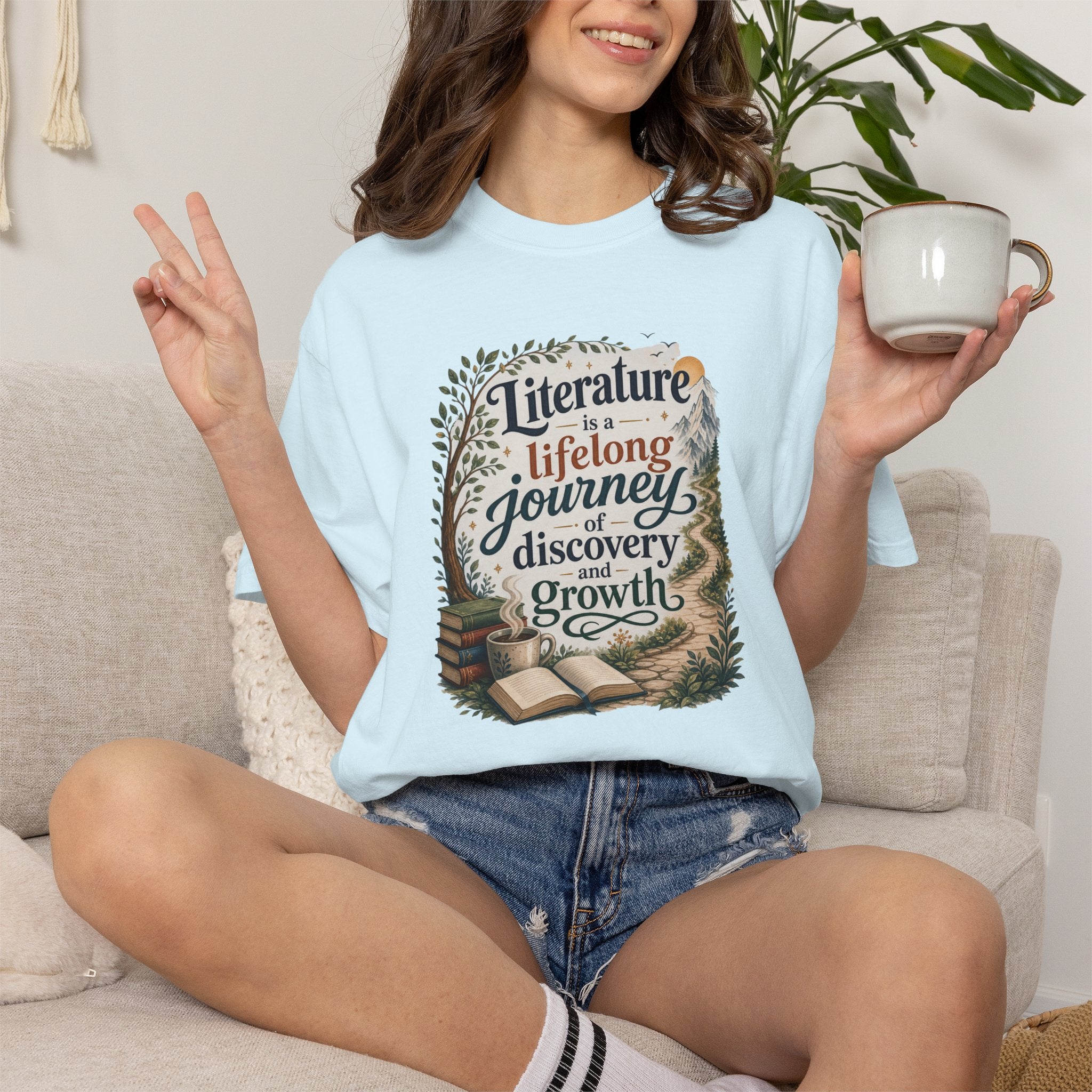 Literature is a Lifelong Journey of Discovery & Growth Book Lover Tee Literature Journey T-Shirt