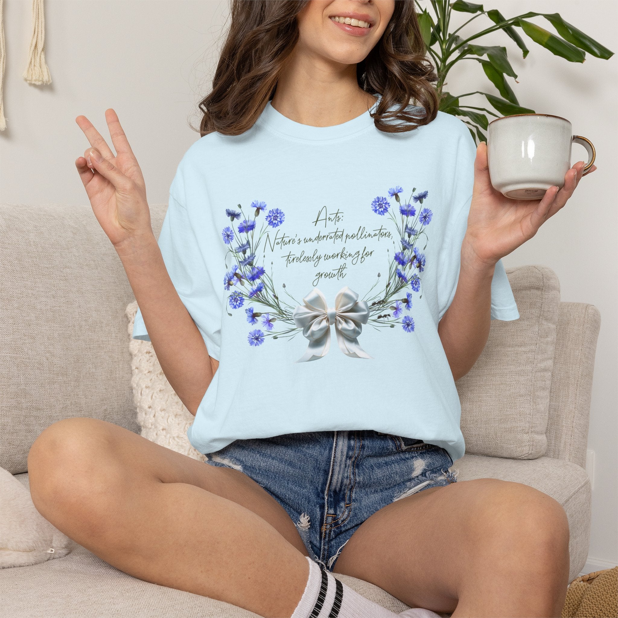 Ants Nature's Underrated Pollinators Tirelessly Working For Growth Floral T-Shirt