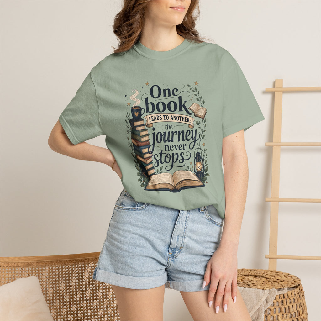 One Book Leads to Another, the Journey Never Stops Literary Graphic Tee