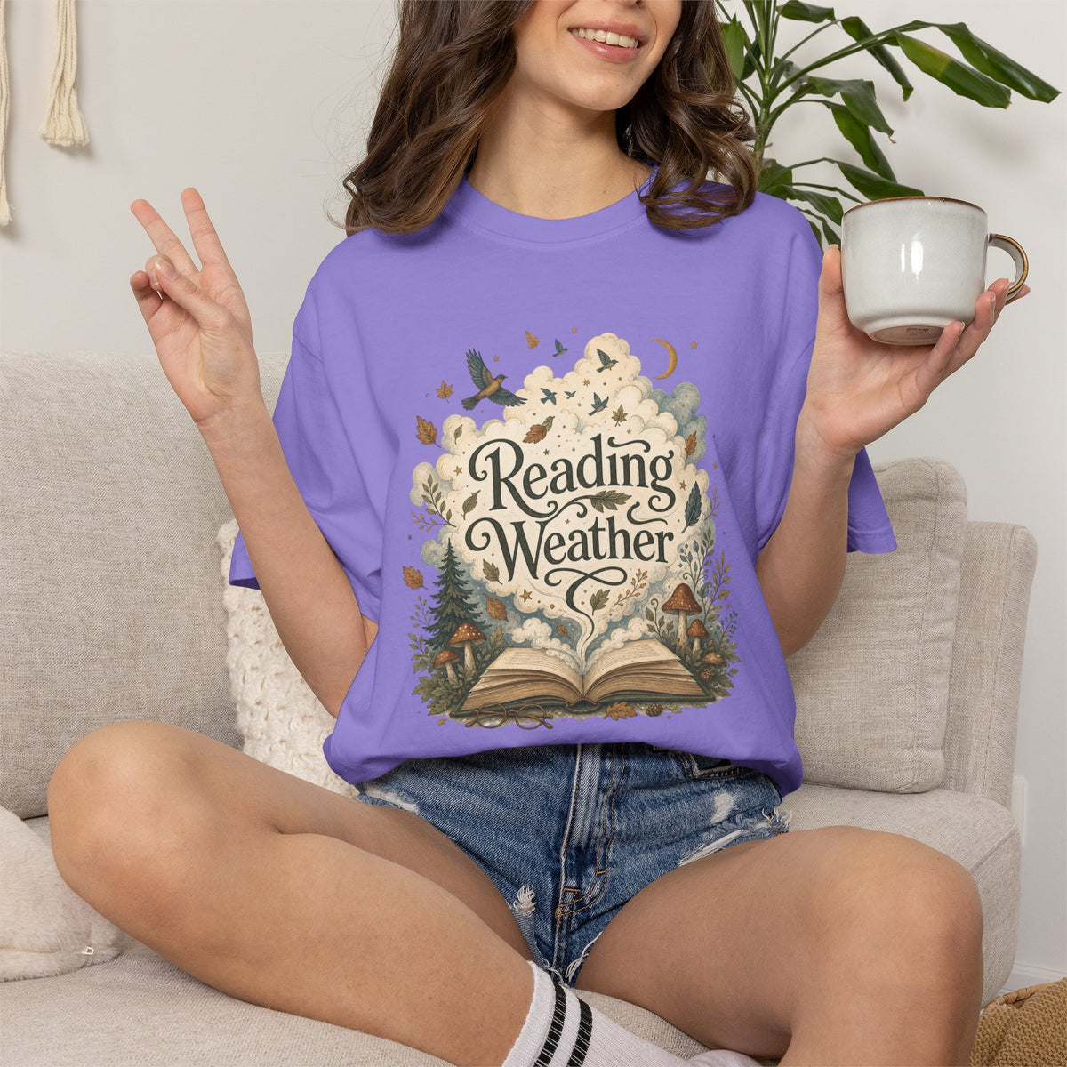 Reading Weather T-Shirt - Book Lover Graphic Tee