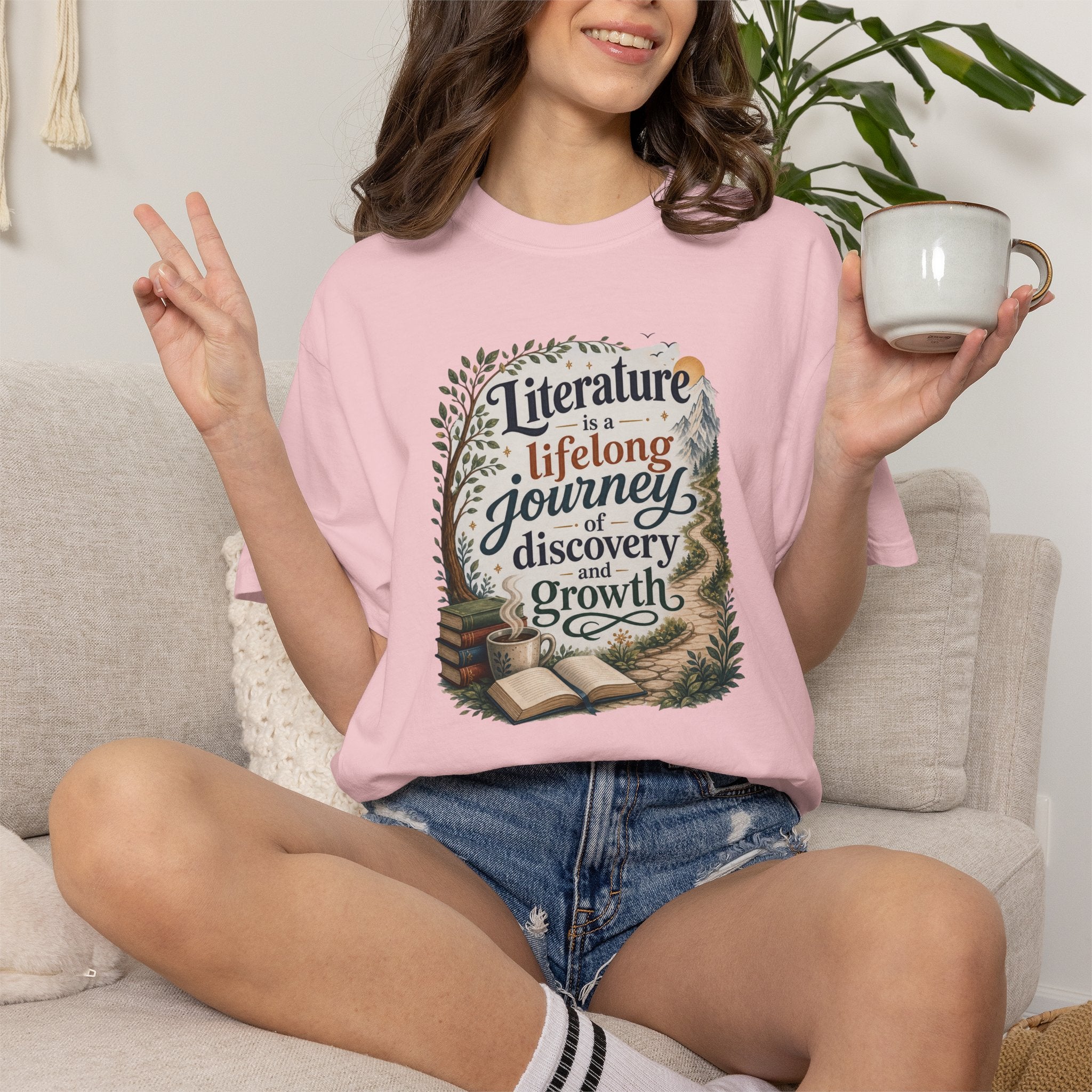 Literature is a Lifelong Journey of Discovery & Growth Book Lover Tee Literature Journey T-Shirt