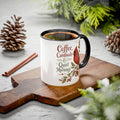 Coffee, Cardinals & Quiet Mornings Mug — Vintage Cardinal Illustration Birdwatcher Coffee Cup