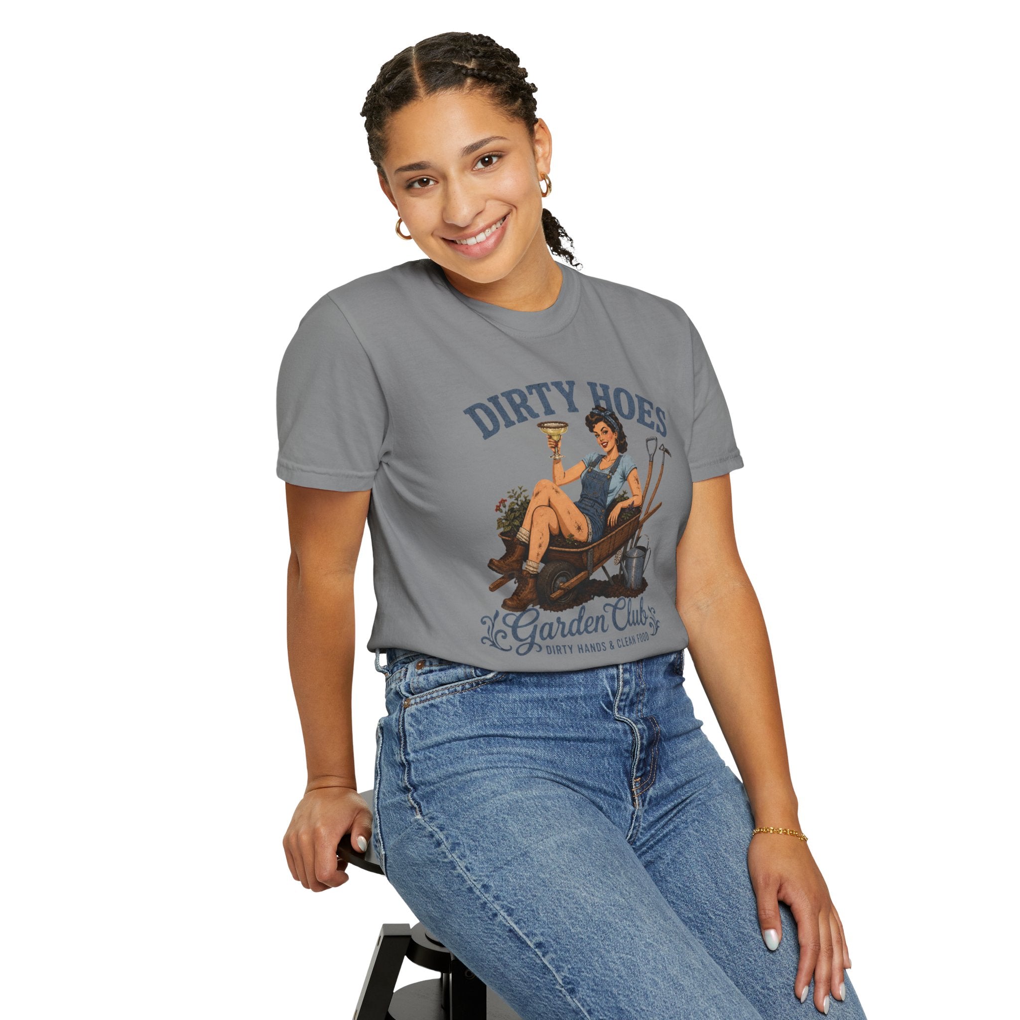 Dirty Hoes Garden Club T-Shirt - Vintage Pinup Gardening Tee