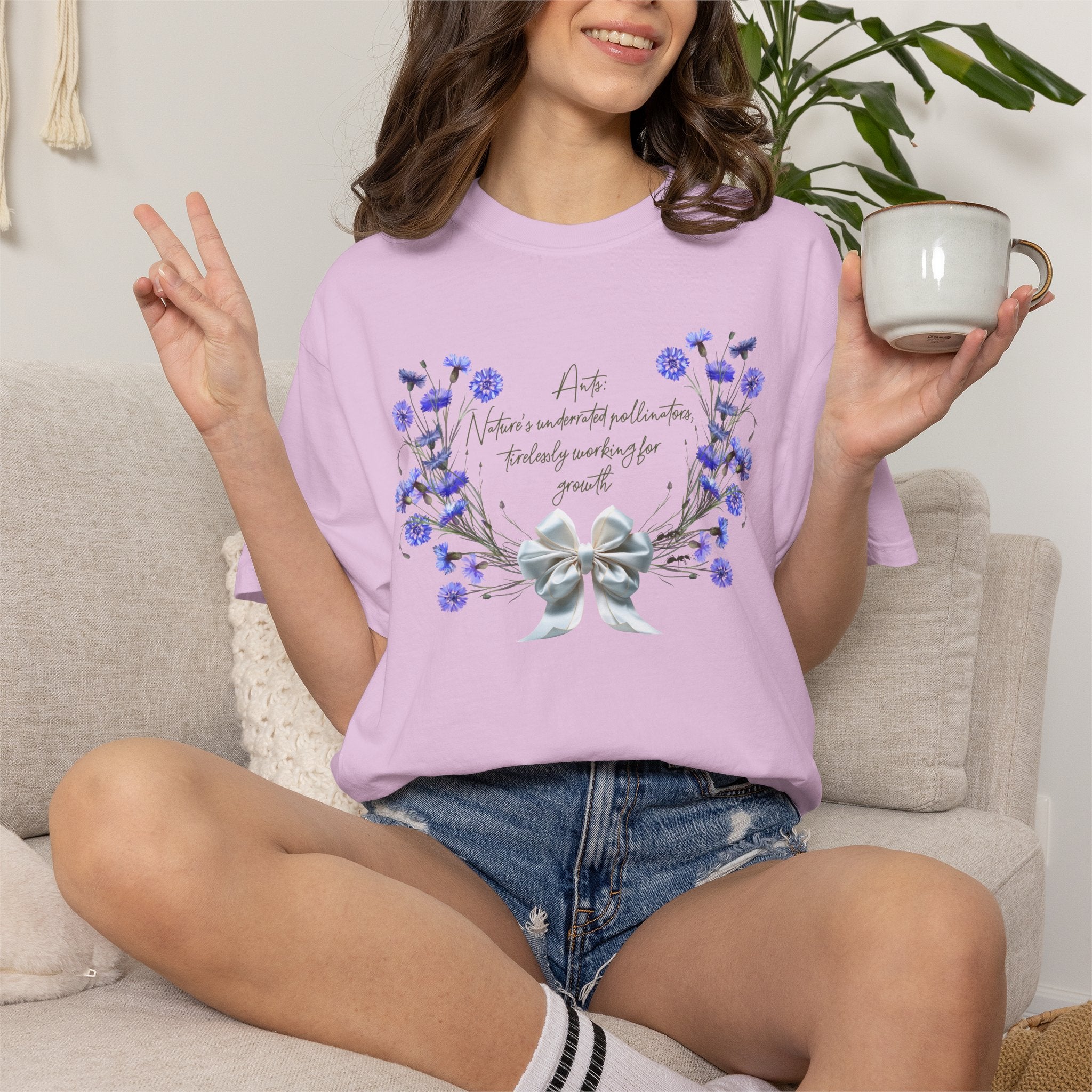 Ants Nature's Underrated Pollinators Tirelessly Working For Growth Floral T-Shirt