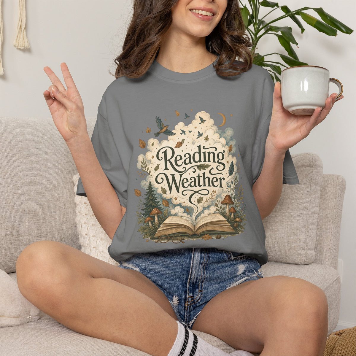 Reading Weather T-Shirt - Book Lover Graphic Tee