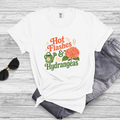 Hot Flashes and Hydrangeas Gardening Humor Tee for Women 40+