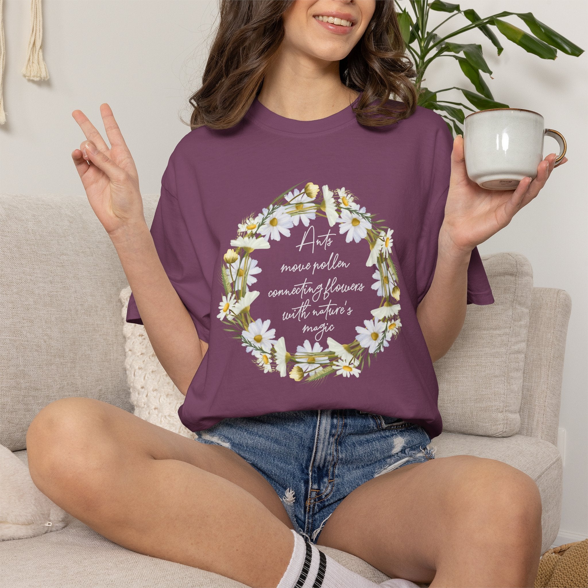 Ants Move Pollen Connecting Flowers With Nature's Magic Gardening T-Shirt