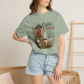 Coffee Cardinal T-Shirt — "Coffee, Cardinal, and Quiet Mornings" Birdwatching Tee