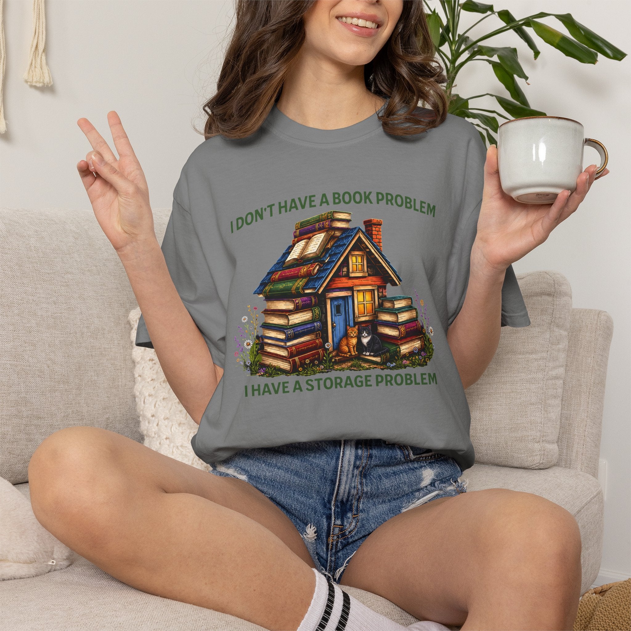 I Don’t Have a Book Problem, I Have a Storage Problem Cottagecore Book Lover T-Shirt