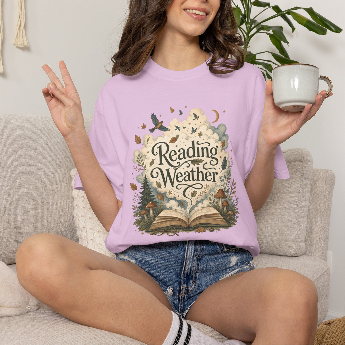 Reading Weather T-Shirt - Book Lover Graphic Tee