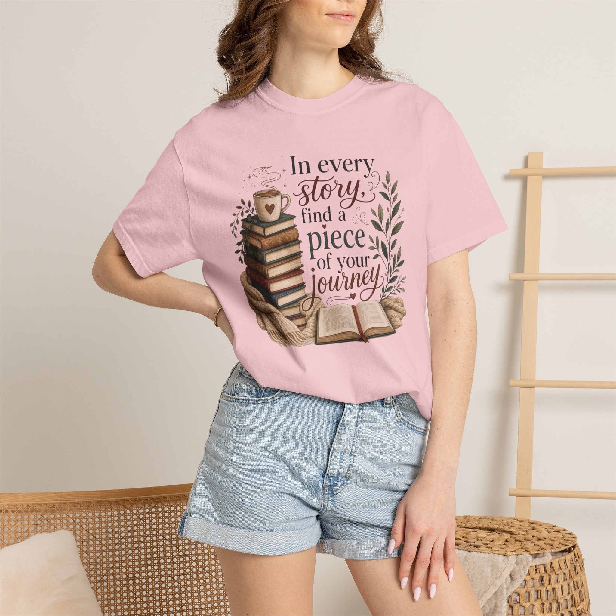 In Every Story Find a Piece of Your Journey Book Lover T-Shirt Literary Tee