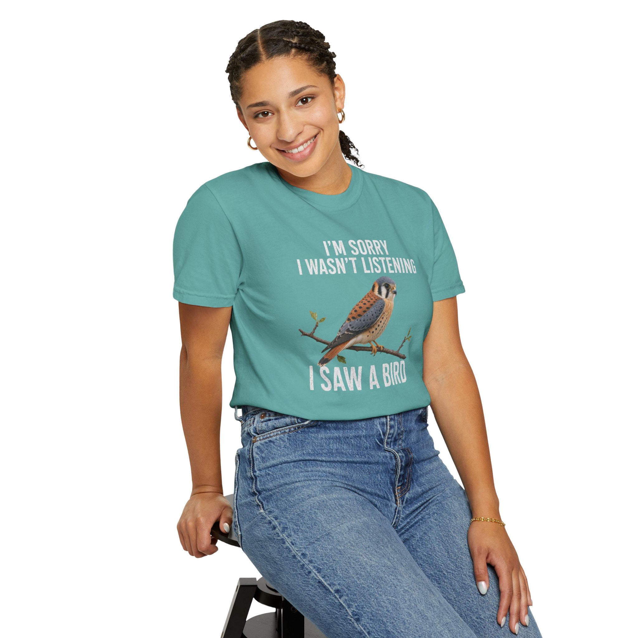 I'm Sorry I Wasn't Listening I Saw a Bird T-Shirt — American Kestrel Graphic