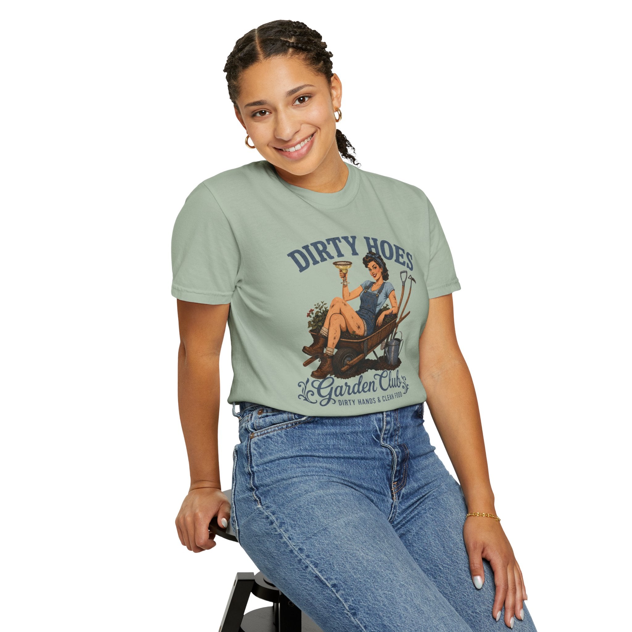 Dirty Hoes Garden Club T-Shirt - Vintage Pinup Gardening Tee
