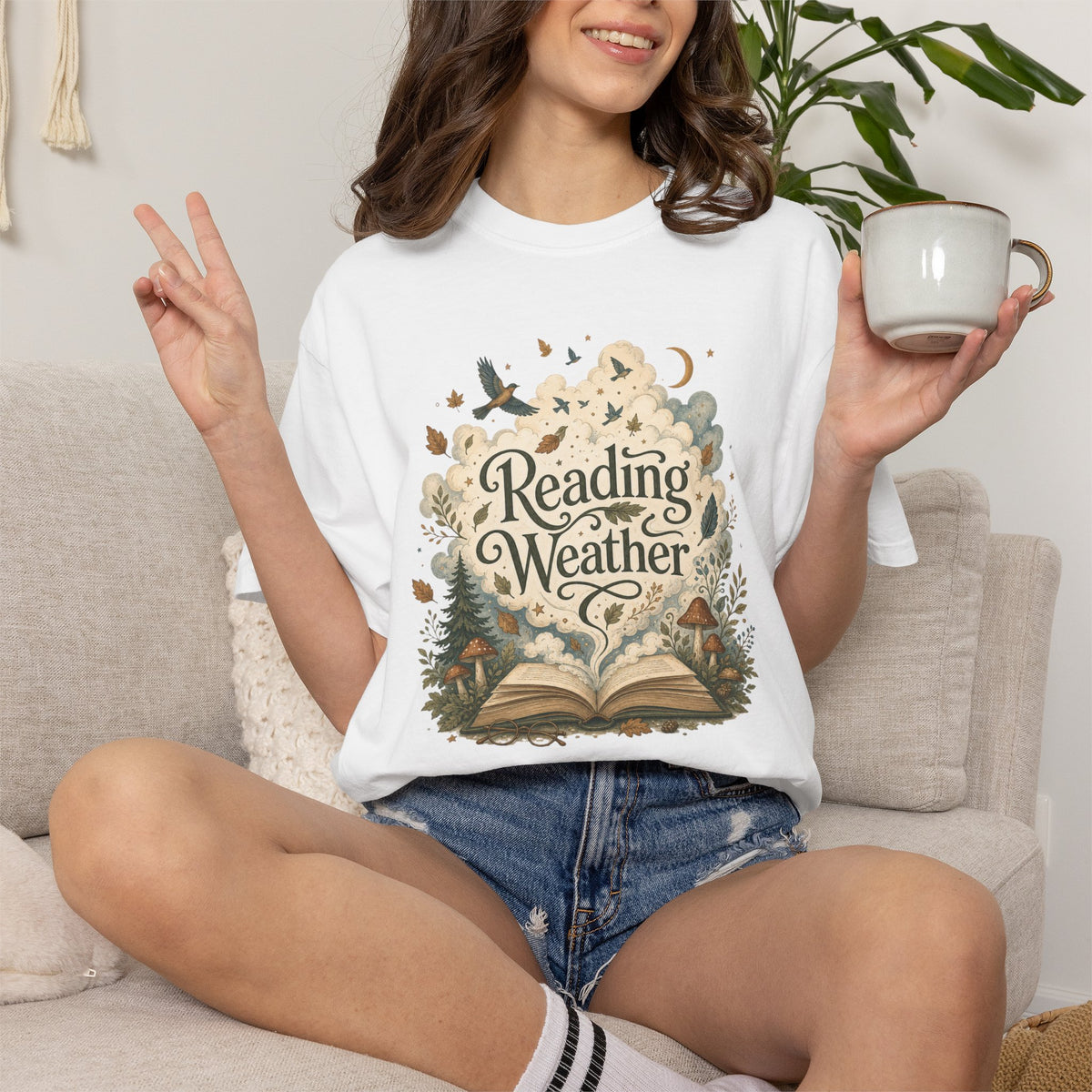 Reading Weather T-Shirt - Book Lover Graphic Tee