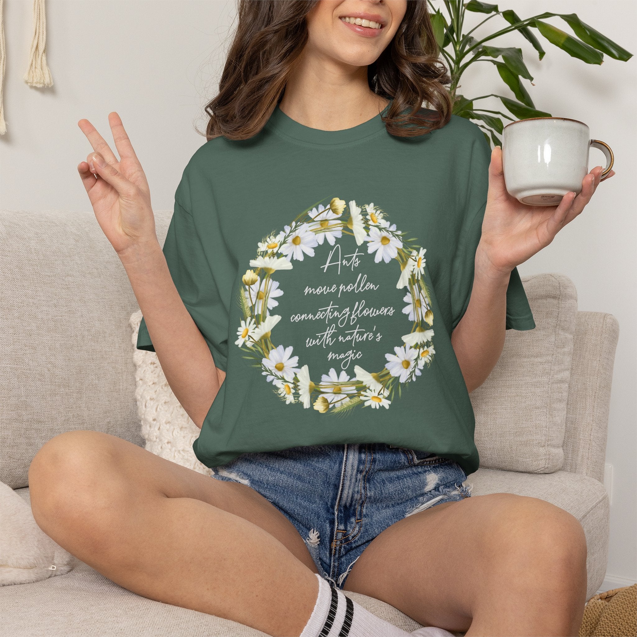 Ants Move Pollen Connecting Flowers With Nature's Magic Gardening T-Shirt