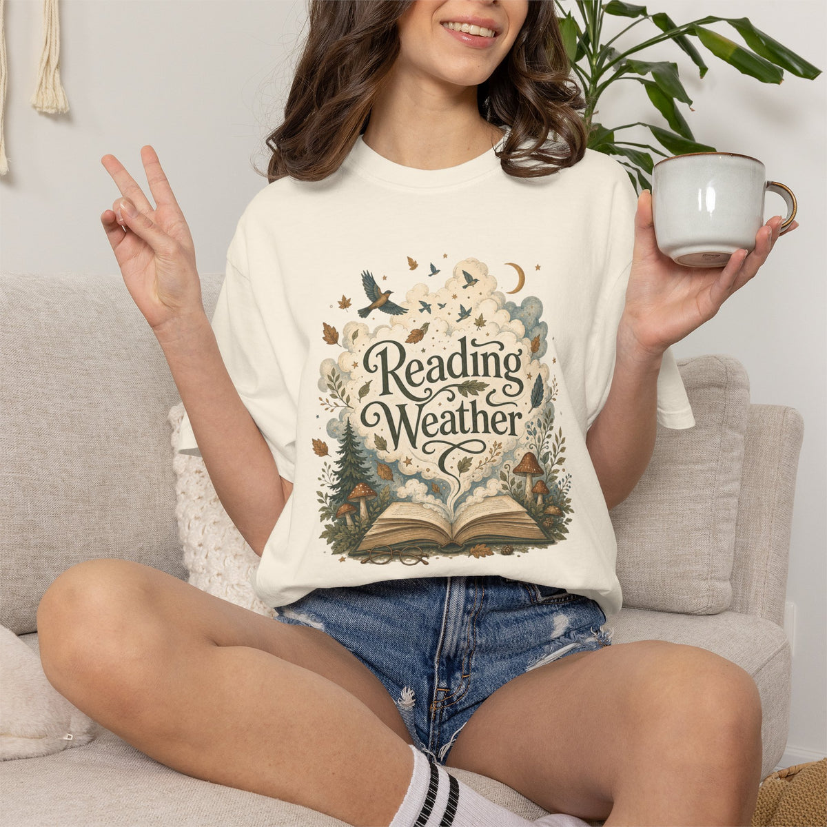 Reading Weather T-Shirt - Book Lover Graphic Tee