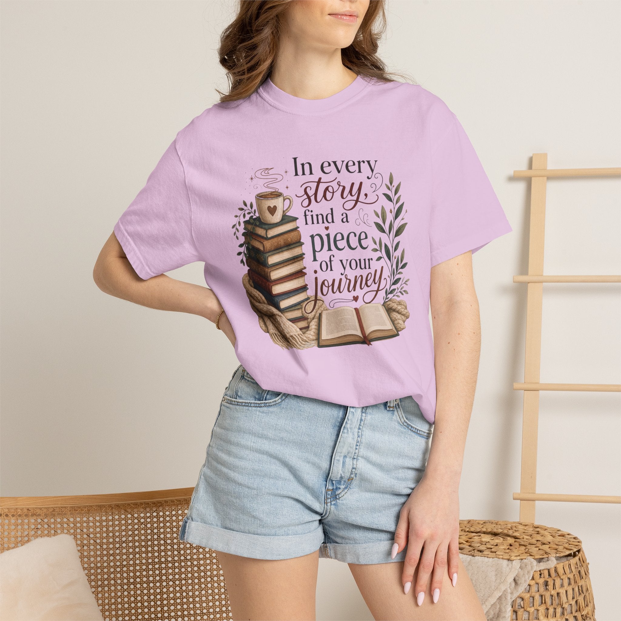 In Every Story Find a Piece of Your Journey Book Lover T-Shirt Literary Tee