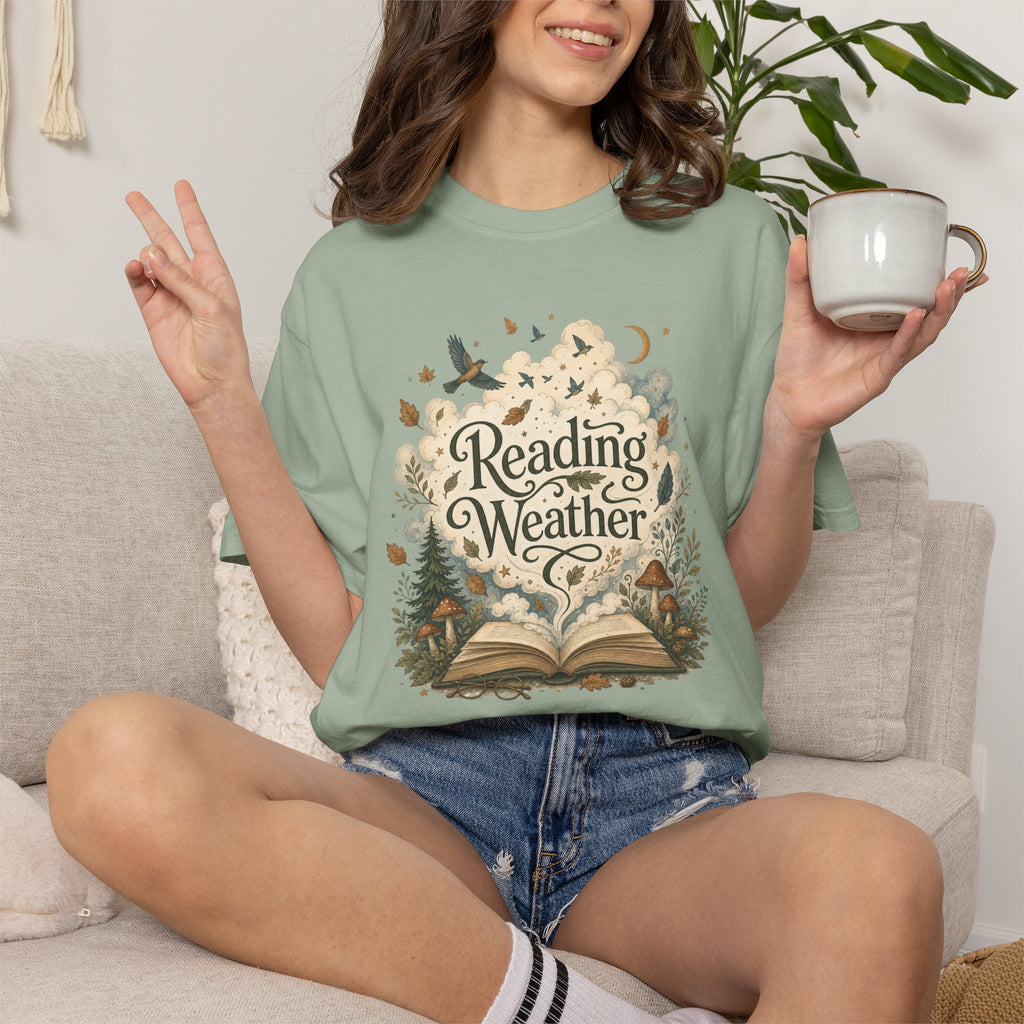 Reading Weather T-Shirt - Book Lover Graphic Tee