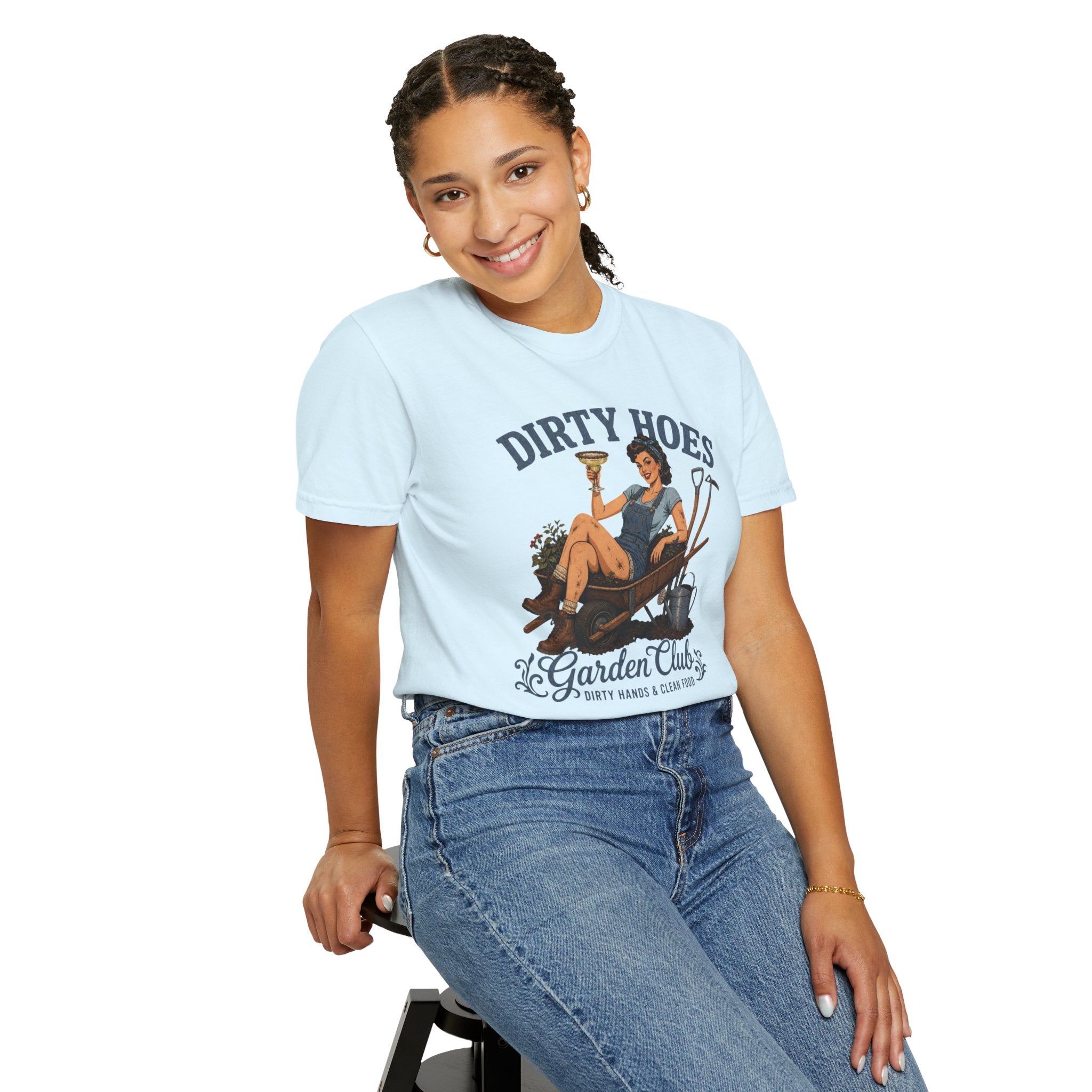 Dirty Hoes Garden Club T-Shirt - Vintage Pinup Gardening Tee