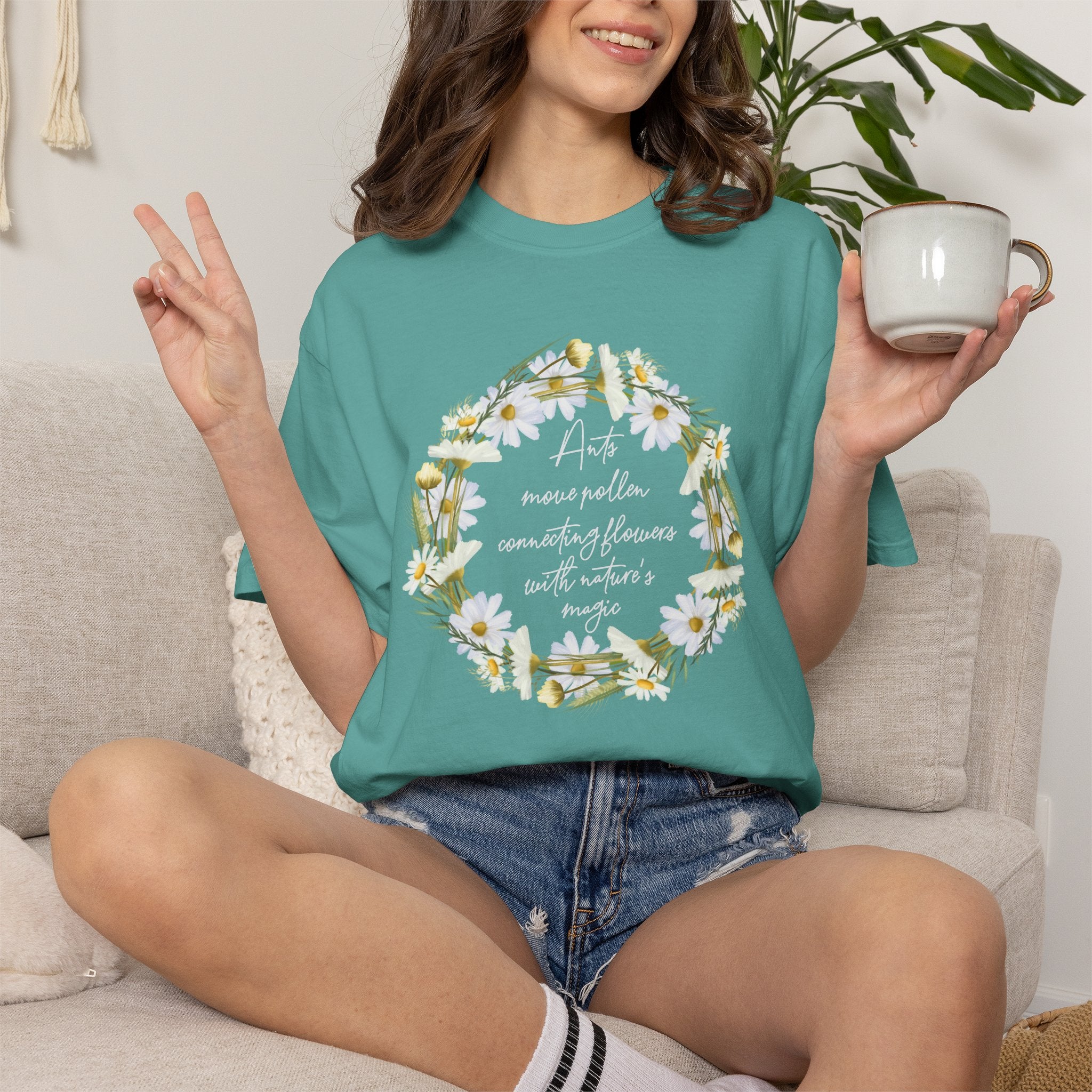 Ants Move Pollen Connecting Flowers With Nature's Magic Gardening T-Shirt